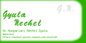 gyula mechel business card